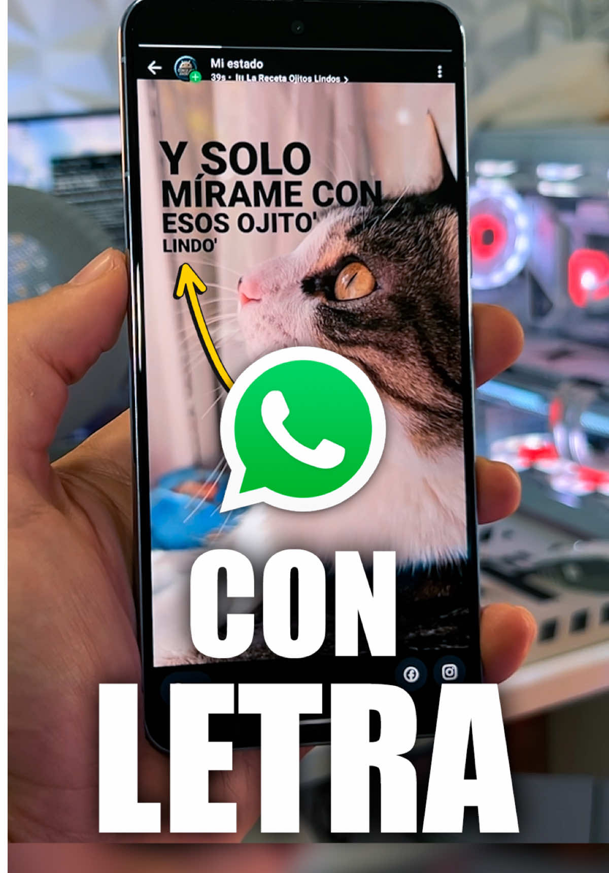 Como poner música con la letra en estados de WhatsApp 👍 #whatsapp #android #iphone 