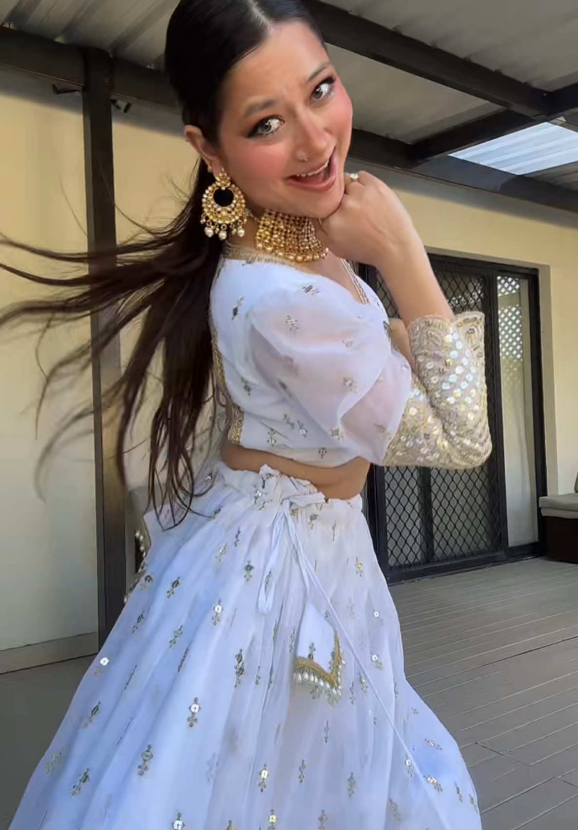 This is for white lovers and lehenga lovers 🤍🤍 you are thinking where to shop for upcoming events then do visit #shestlyboutique n dm in IG acc or fb page 🤍🤍 #nepaliboutiqueaustralia #whitelehenga #trendyoutfits #nepalitiktok 