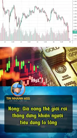 Nóng: Giá vàng thế giới rơi thẳng đứng khiến người tiêu dùng lo lắng.   #xuhuong #trending #hottrend #tintuc #tinnong 