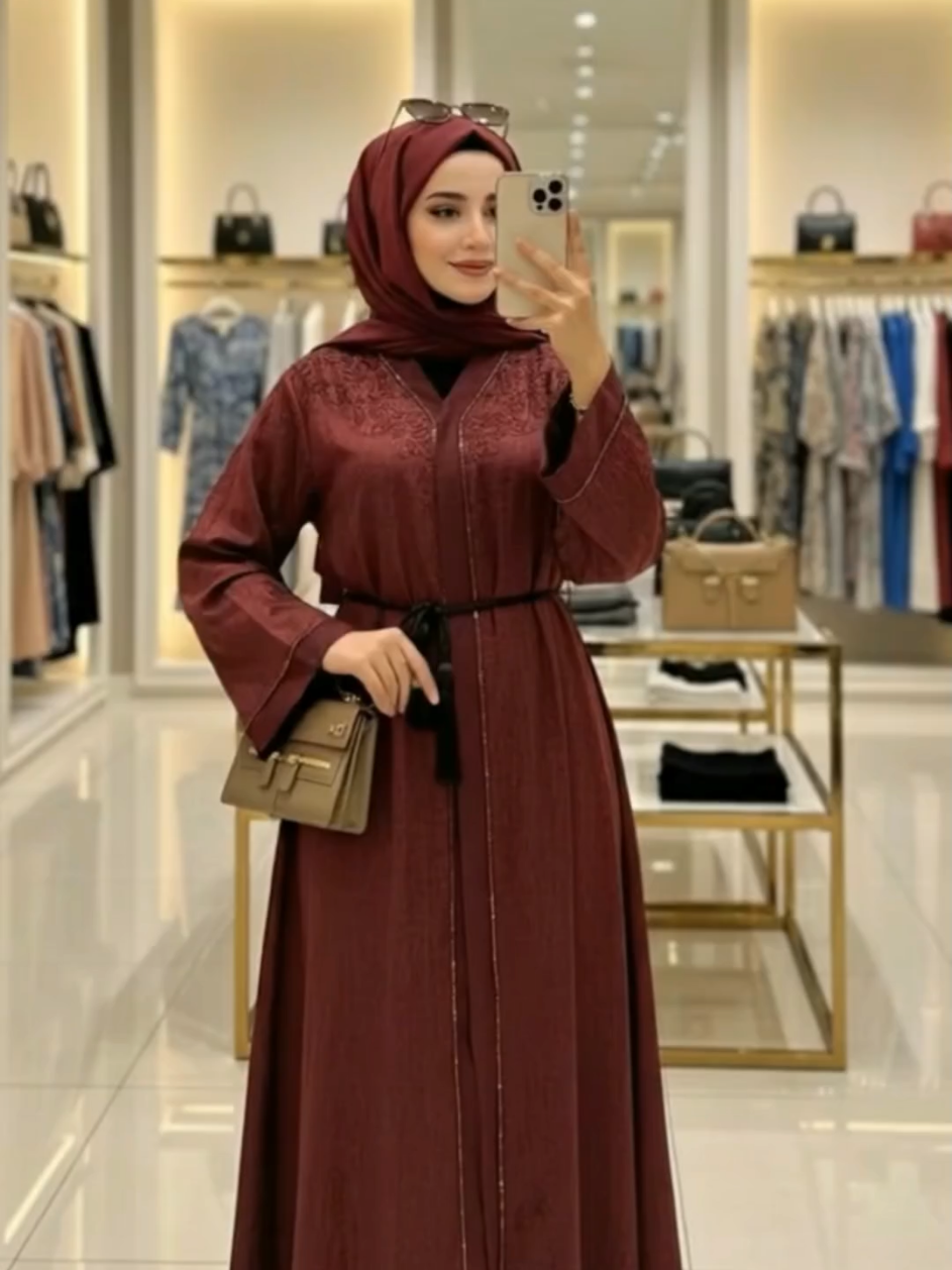 Abaya ashila crystal FREE BELT TASSEL/abaya pesta/ abaya mewah #abayacantik #abayalebaran #abaya #abayastyle #abayafashion 