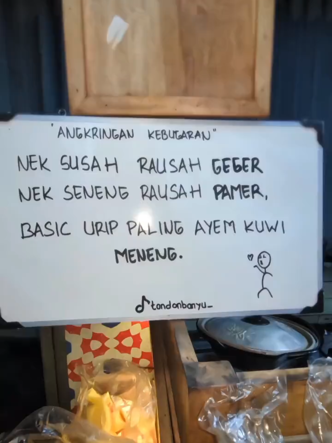 Cukup sederhana mawon. . . #bismillahrame #storyjowo #storywa #jowopride #katahariini