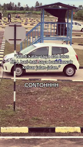 Contoh jala, kalau ada lesen, tak perlu lagi risau tunggu orang ambil terus gerak sendiri ke mana saja 🚗💨 Jom mula langkah pertama ambil lesen sekarang! #lesenmemandu #langkahpertama #pmas #ujianjpj #drivingtraining 