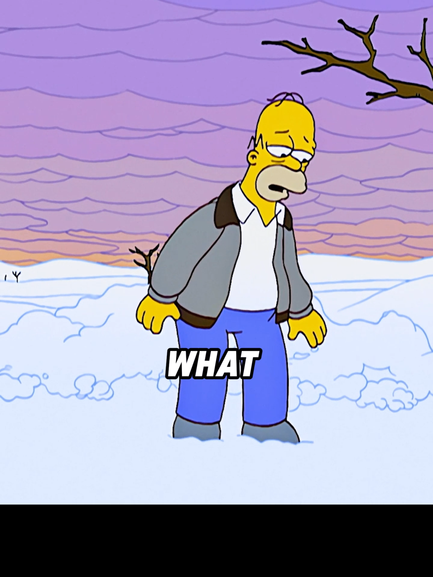 Homer woke up from a pile of snow.#fyp #fypシ #foryou #thesimpsons #cartoon