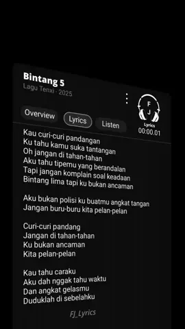 Bintang 5🎶🎧#lyrics#music#songs#tenxi #fouryoupage 