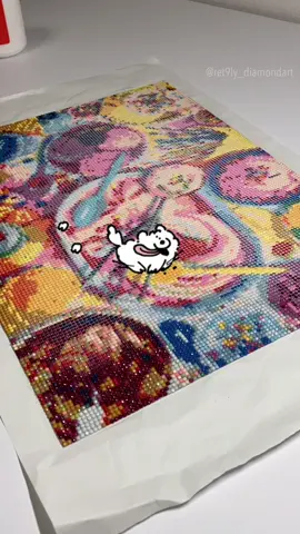 Sealing✨ I’ve gotten better than last time😍 #diamondpainting #diamondart 