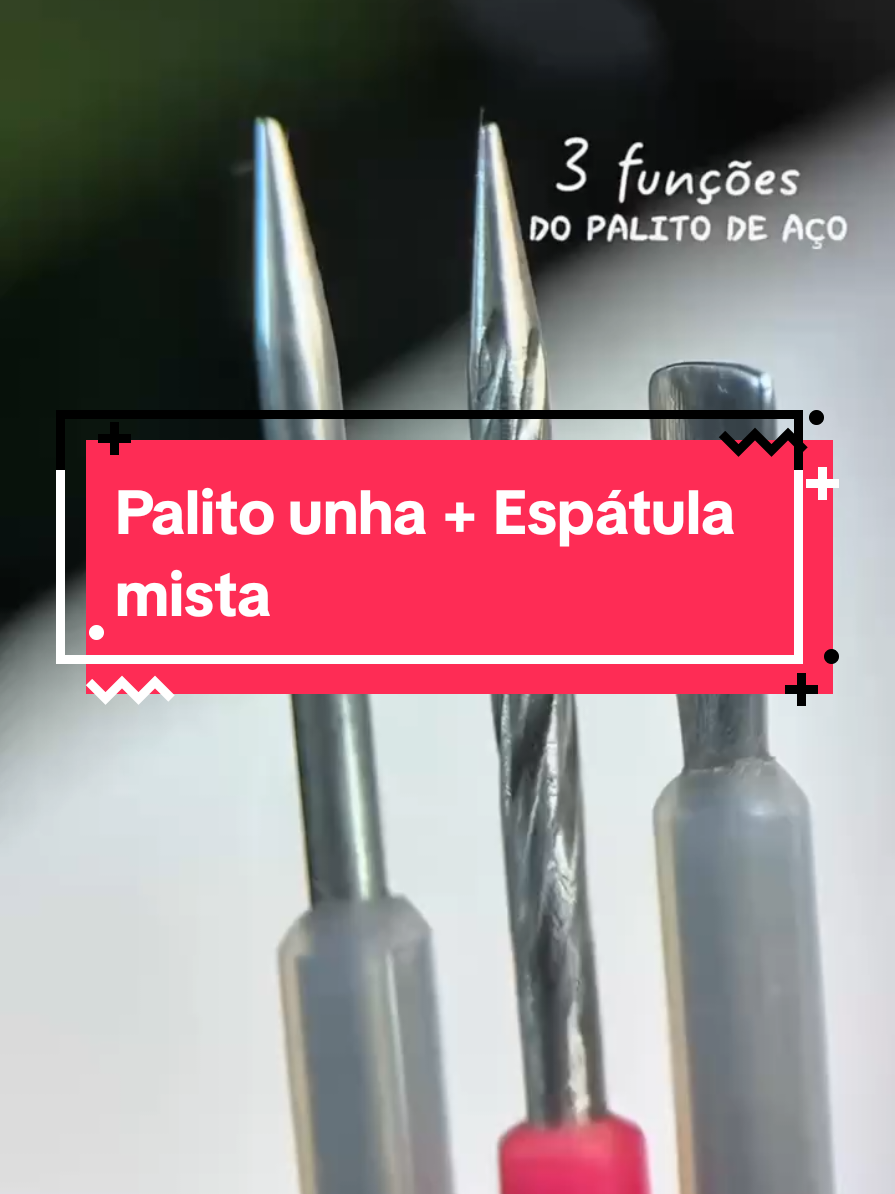 Palito unha + Espátula mista Slim Manicure Podologia #manicure💅 