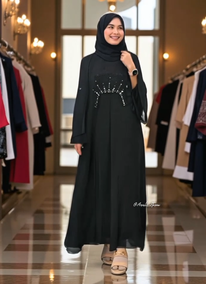 Neisya Dress Payet Wanita Muslimah Terbaru - Cerruty Premium Full Furing Halus - Gamis, Dewasa #dress #dresspayet #dressmurah #dressmuslim #gajiansale 