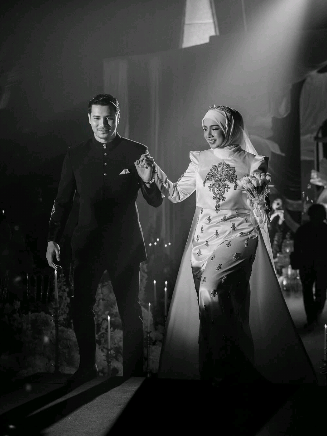 wedding of the year goes to FattMira 🤍💙 #fattahamin #amiraothman #fattmira #fyp #xyzbca 
