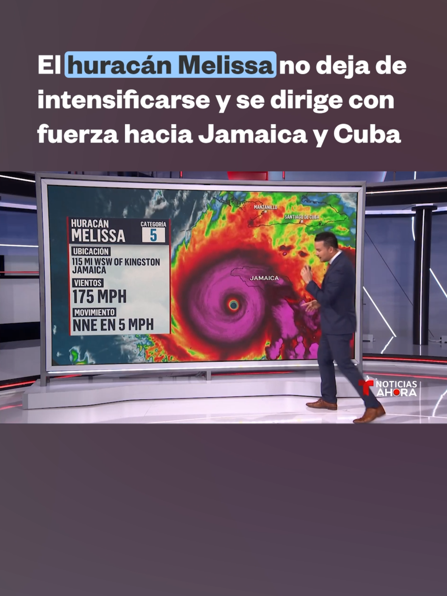 🌀 El huracán #Melissa sigue intensificándose y se desplaza con vientos sostenidos de 175 mph. Las poderosas bandas de lluvia que lo componen afectarán tanto a #Jamaica, como a #Cuba y #Haití, antes de enfilar hacia aguas abiertas del Atlántico. La lentitud de Melissa, que se mueve apenas a 5 mph, puede hacer que su furia afecte por varios días a Jamaica, siendo el ciclón más potente en golpear a la isla desde que se tiene registro.