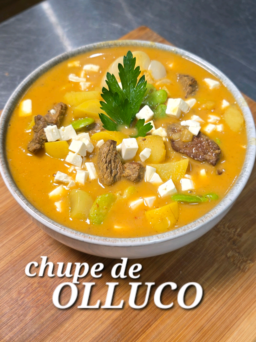 Chupe de Olluco💥🇵🇪 El Chupi de Olluco era una sopa que tomaban los Incas que evoluciono con la llegada de los españoles que trajero los lacteos. Agregandole finalmente leche y queso.  Nutritiva, deliciosa y con mucha historia. Mmmm Buenaaaazooo👍 #Receta #comida #peru #cocina 