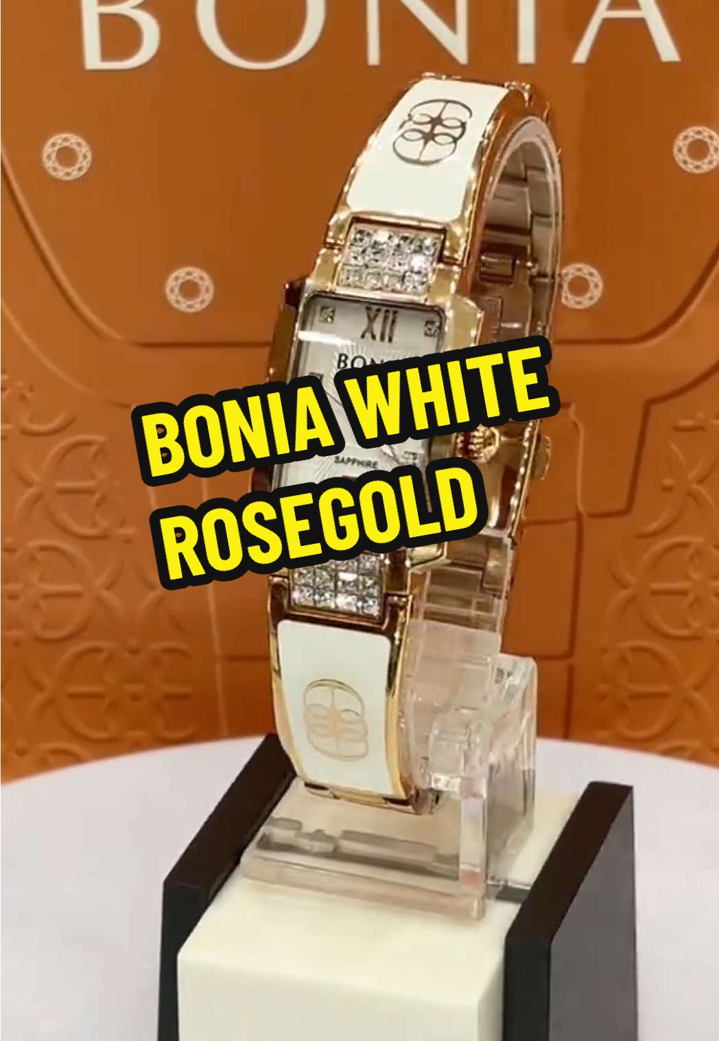 Bonia Laluna in rosegold white - padanan sempurna untuk setiap detik berharga ✨ #bonia #boniaoriginal #jamtangan #bostontimesquare #fyp 
