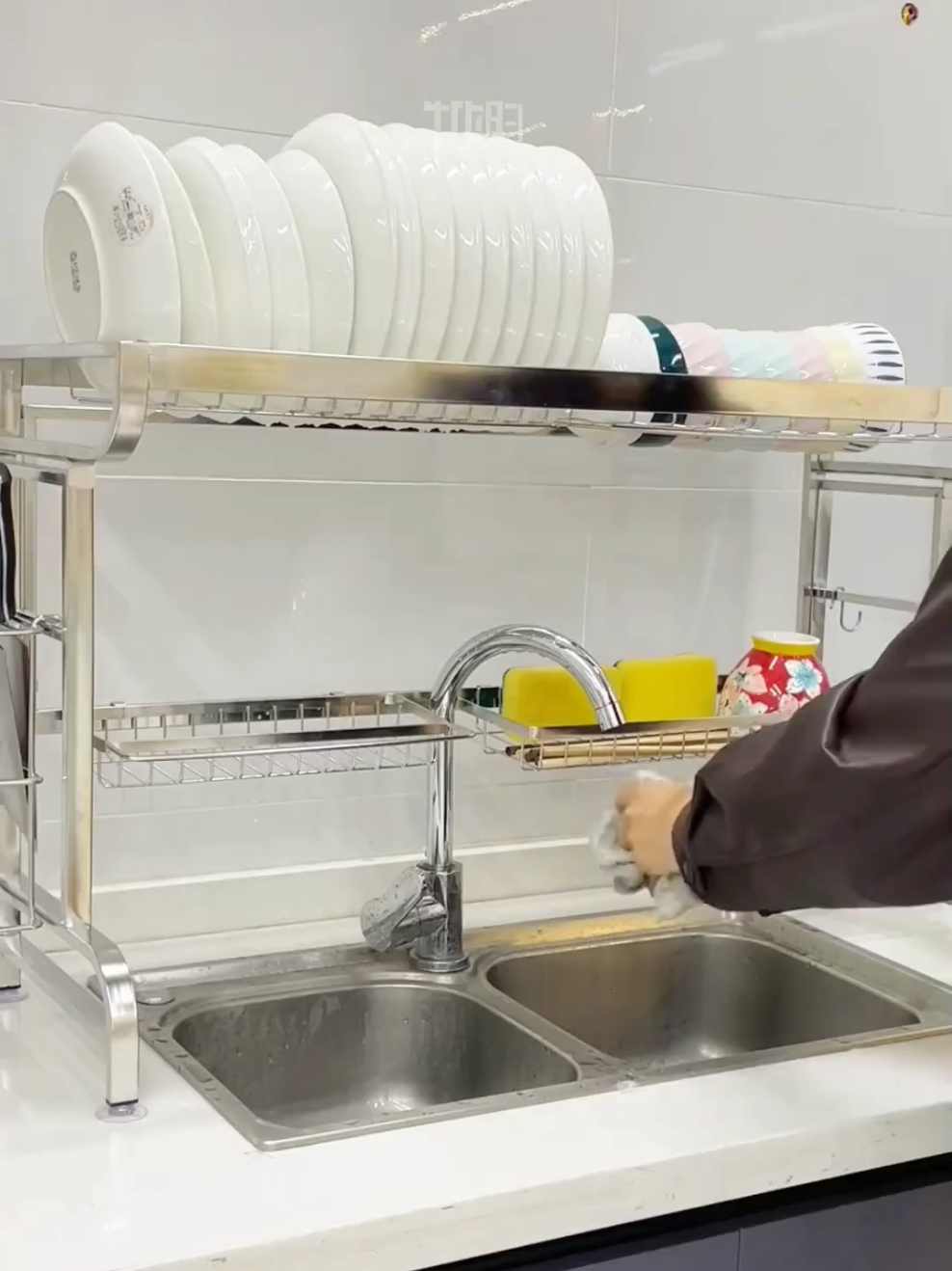 kệ úp chén inox đặt trên bồn rửa #keupchendia #dogiadung #giadungtienich 