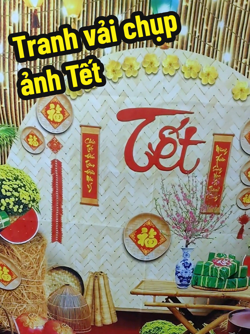 Tranh vải/Background chụp ảnh Tết nhiều mẫu #background #Tet2026 #tranhvaitreotuong #xuhuong 