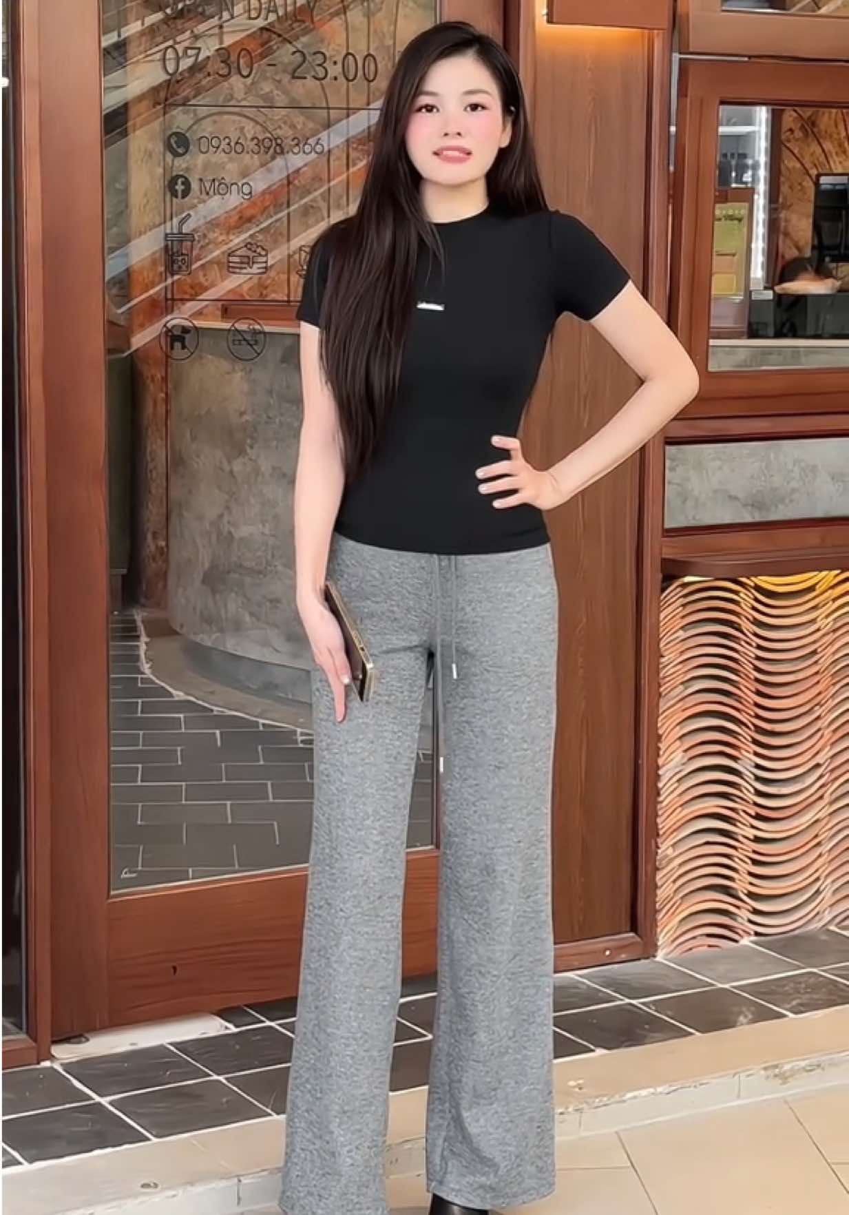 Quần nỉ dài ống rộng nữ hack dáng, quần nỉ suông co giãn, quầng suộng rộng cạp cao #quansuong #quanongrong #quancapcao #quanni #quanongrong