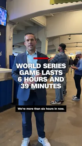 Six hours and 39 minutes of baseball is a long night. CNN’s Andy Scholes chronicled passing the time and searching for a Dodger Dog at the historic Game 3 of the World Series between the Toronto Blue Jays and the Los Angeles Dodgers.