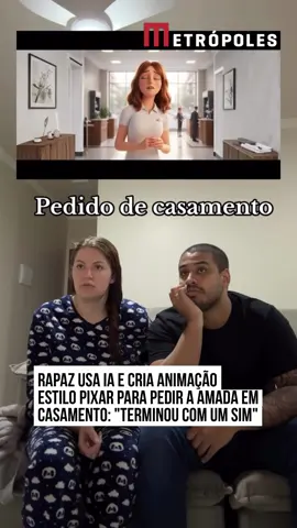 💕🥰🫶 Thomas Reis teve a melhor ideia possível para pedir a amada em casamento. Com muita #criatividade, o rapaz contou com a ajuda da #inteligênciaartificial para criar animação estilo Pixar que retrata a trajetória do casal.  No #vídeo, Thomas mostra a animação para Paloma, que fica visivelmente emocionada ao ver a história dos dois sendo contada de forma tão adorável. Na produção, Thomas e Paloma vivem a vida de casal, se mudam, enfrentam as adversidades juntos e reforçam o amor que sentem um pelo outro.  O vídeo no perfil do Thomas conta com 560 mil visualizações e milhares de internautas rasgaram elogios para o conteúdo.  #EntretêNews Felicidades ao casal! 📹 @bad_intra (ig) | @moraispah (ig)