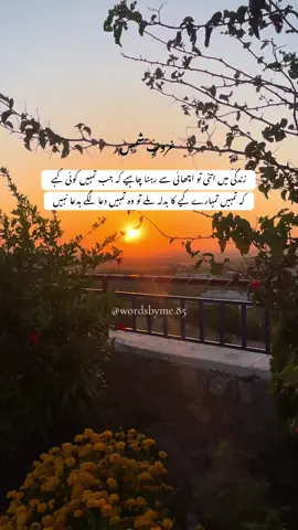 GOLDEN HOUR 🍁 زندگی میں اتنی تو اچھائی سے رہنا چاہیے کہ ۔۔۔ جب تمہیں کوئی کہے کہ۔۔۔ تمہیں تمہارے کیے کا بدلہ ملے۔۔۔ تو وہ تمہیں دعا لگے بدعا نہیں۔۔۔ #sunset #goldenhour #fyp #fypシ゚viral #foryoupage 