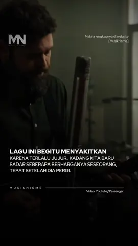 Sejak bait pertama, lagu ini sudah membawa kita ke perasaan kosong setelah kehilangan. Kalimat seperti “Only know you love her when you let her go” jadi inti dari segalanya. Sering kali, kita baru benar-benar memahami nilai seseorang ketika dia sudah tidak di sisi kita lagi. Lagu ini bukan cuma soal cinta romantis, tapi juga tentang manusia dan sifat alamiahnya.. yang seringkali menunda untuk menghargai, menunggu kehilangan untuk mengerti arti kehadiran. Kita terlalu sering merasa “biasa saja” terhadap sesuatu yang sebetulnya berharga, sampai suatu hari semua itu lenyap, dan yang tersisa hanyalah penyesalan. Let Her Go menyuarakan sisi paling rapuh dari hubungan: ketika segalanya sudah terlambat untuk diperbaiki. Ketika waktu sudah berjalan terlalu jauh, dan yang bisa kita lakukan hanyalah mengenang. Gimana menurut kalian? #musiknisme #lethergo #edsheeran #passenger #lethergo