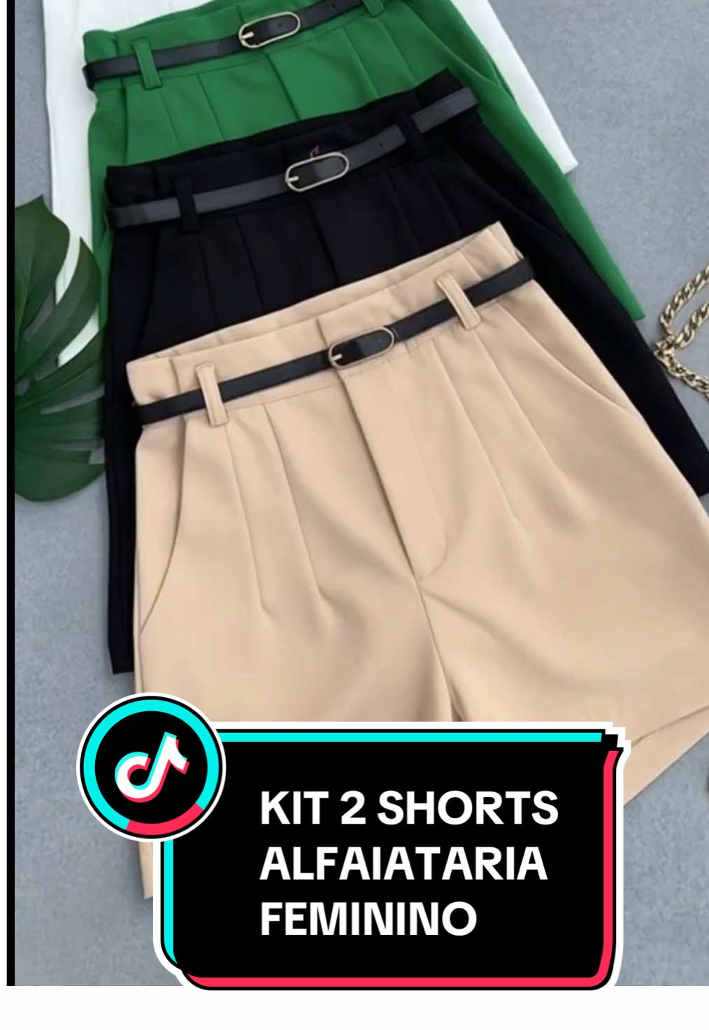 KIT 2 SHORTS ALFAIATARIA FEMININO COM CINTO  #ShortsAlfaiatariaFeminino#LookDoDia#ModaFeminina#Achadinhos#ShortsComCinto