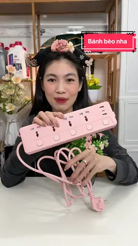 Ổ điện đa năng Deli màu hồng siêu bánh béo #xuhuong 