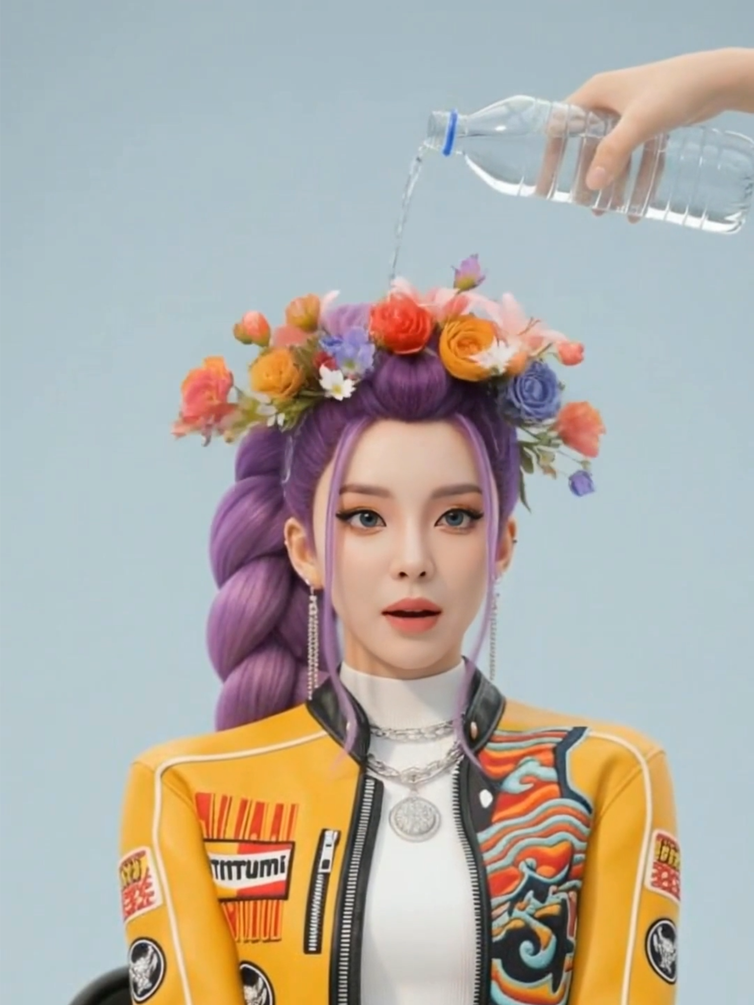 These KDH Huntrix hairstyles got out of control 😂 #KpopDemonHunters #VibeMeAI #fyp #ai #funny #kpop  #trending  #vibemeai #vibeme #aicover