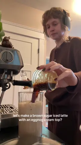 tis the damn season, long live eggnog long love eggnog 🤟🏼🤟🏼🤟🏼 #coffee #coffeeathome 