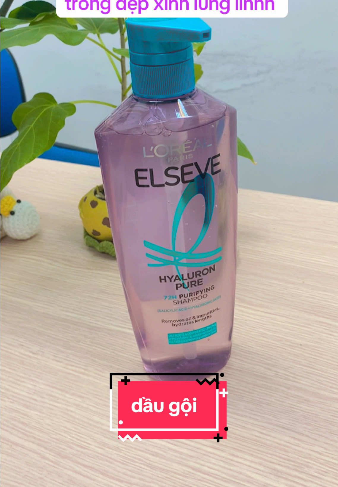 dầu gội nhẹ bồng mái tóc 72H Elseve HA Pure cho da đầu dầu hoặc Moist cho da đầu khô L'Oreal Paris 620ml 
#chamda #lorealparispartner #TiktokFinds 
