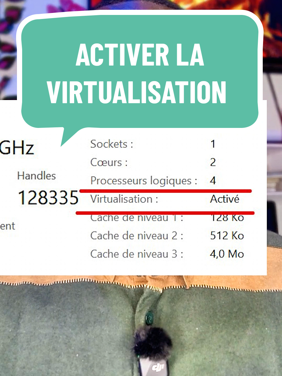 ACTIVER LA VIRTUALISATION #informatique #astucepc #ordinateur 