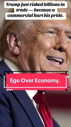 Trump just ended trade talks with Canada over a TV ad that hurt his feelings. Billions in trade at risk because ego runs the economy. #donaldTrump #Canada #TradeWar #Politics #creatorsearchinsights 