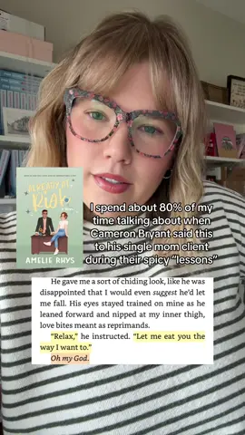 Mind you, she’s on his shoulders in this scene 😮‍💨🤭 📖 ALREADY AT RISK by Amelie Rhys  #BookTok #BookRecommendations #romancebooktok #booktokbooks #forbiddenromance 