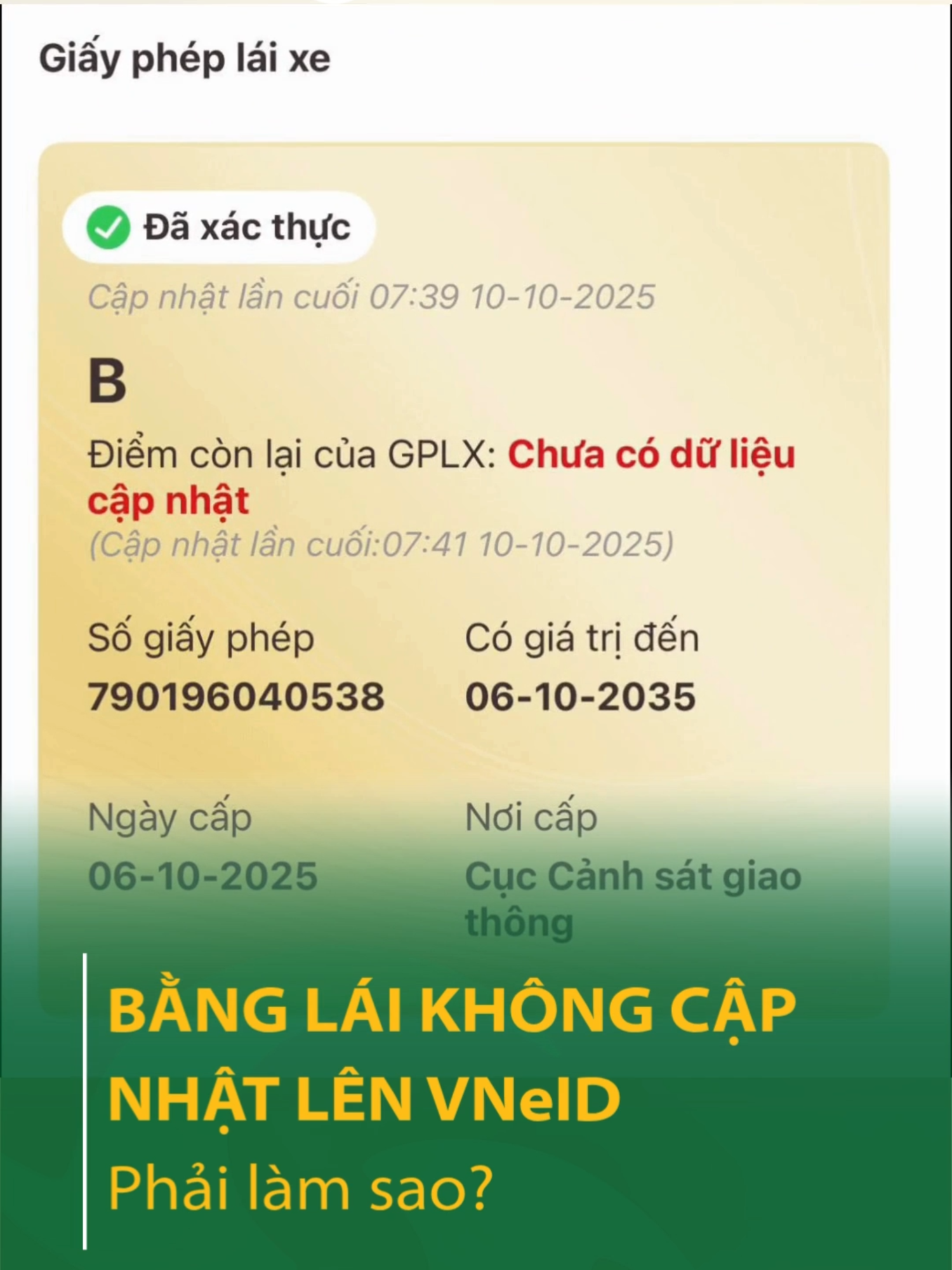 Nhiều người vẫn chờ “bằng lái online” hiển thị trên VNeID. Số hóa là xu hướng, nhưng khi dữ liệu chưa đồng bộ, người dân lại phải tự xoay xở. Theo bạn, có nên giữ bản giấy cho chắc không? #Vinasun #TaxiVinasun #giaothongvanminh #LearnOnTikTok #VNeID