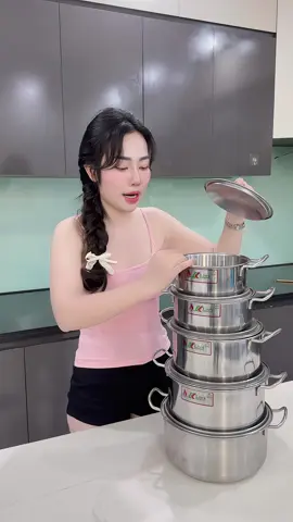 Bộ 5 nồi inox klins cao cấp #bonoiinox #bonoiinoxcaocap #bonoi 