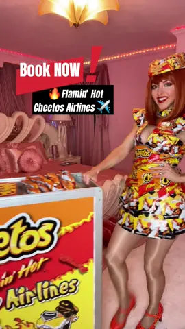 FLY FLAMIN’ HOT AIRLINES TODAY✈️🔥 This is your Flamin’ Hot Cabin Crew Speaking: From takeoff to touchdown, we bring the heat 🔥✈️🤣🤣@Chester Cheetah @Flamin’ Hot  . . #costumecontest #jet2holidays #flaminhotcheetos #halloweencostume #halloween2025 