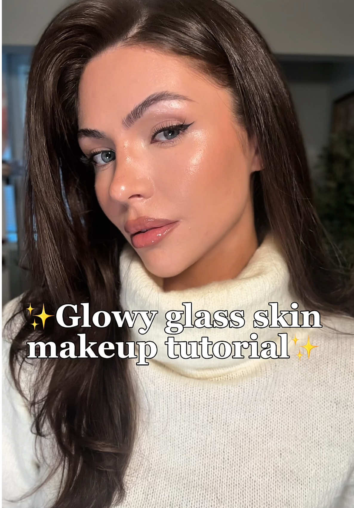 Glowy glass skin makeup look, everything I used is linked in my LTK🤍 @Rare Beauty  Eyebrow gel @Charlotte Tilbury  Flawless filter Lip cheat lip liner shade iconic nude Lipstick shade icon baby Plumpgasm gloss shade nudegasm diamonds Setting spray @Westman-Atelier  Eyebrow pencil Contour stick shade truffle Blush stick shade coquette @Armani beauty  Luminous silk foundation & concealer @Haus Labs  Concealer @Huda Beauty  Setting powder @maccosmetics  Liquid highlight shade lightscape Dazzle shadow liquid shade not scared to sparkle @Emboss Beauty  Luxury cluster lashes @ArdellBeauty  Naked clusters style 438 #makeuptutorial #glassskin #makeuplook #glowymakeup 