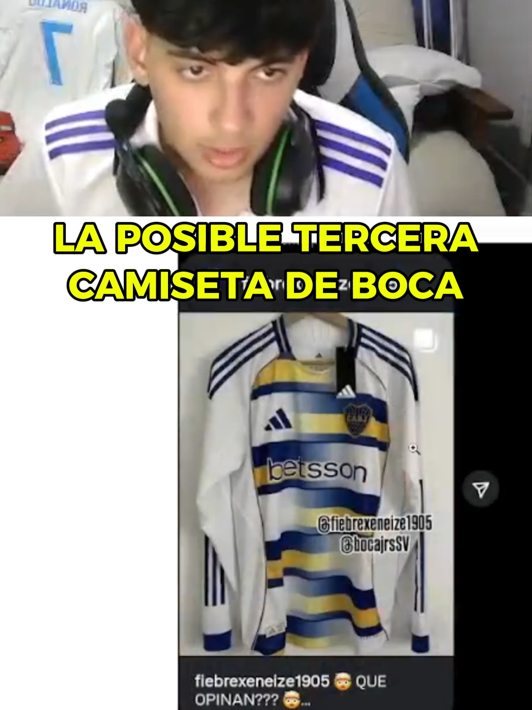 Camiseta Boca Juniors #bocajuniors #bocajuniorsoficial💛💙 #davooxeneize #lacobraaa #clips #futbolargentino