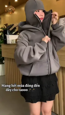 Áo Hoodie Zip Balaclava Ninja Chống Nắng 2 Mũ Thiết Kế Trùm Đầu Form Rộng Nam Nữ#aohoodie #aokhoacni #thoitrangunisex #xuhuongtiktok 