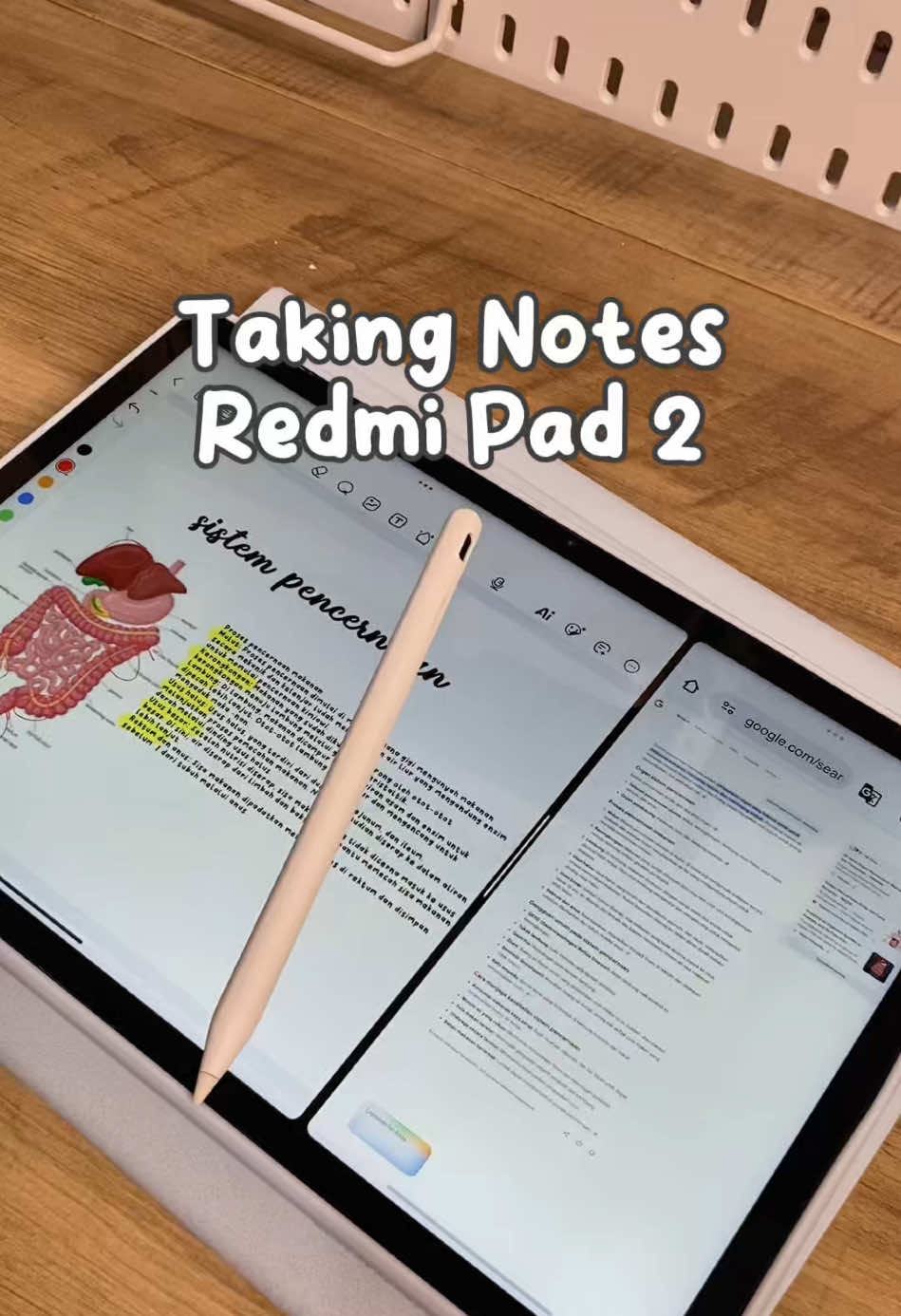 Bikin catatan estetik pake redmi pad 2 dan redmi smartpen asli enak bangettt! 😭 #redmi #redmipad #redmipad2 