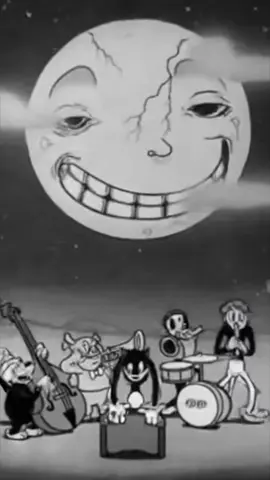 Mr. Moon never misses a good tune. #vintagecartoon #swingmood #moonjazz #cartoon 