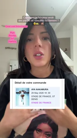 Comment je fais pour avoir des places de concerts facilement  Que ce soit Aya Nakamura, Booba ou Jul à chaque fois j’applique les mêmes méthodes.  J’ai eu des places pour le concert d’Aya Nakamura au stade de France en adoptant cette stratégie  #ayanakamura #ayanakamuraconcert #ticketmaster #ayanakamurachallenge 
