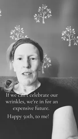 Celebrating 50, one unBotoxed wrinkle at a time. #naturalbeauty #fyp #wrinkles #middleage #beauty 