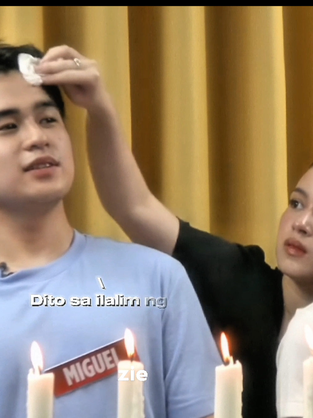 The awaited interaction #krysguel #miguelvergara #krystalmejes #pbbcollab2 