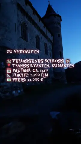 Dieses düstere Schloss in den geheimnisvollen Bergen Transsilvaniens strahlt unheimlichen Charme aus. Riesige Hallen, gewaltige Treppen, alte Bibliotheken und versteckte Räume erwarten Entdecker und Urbex-Liebhaber. Ideal für Filmprojekte oder als außergewöhnliches Sammlerobjekt. #lostplace #schloss #dracula #horror #urbex (KI)
