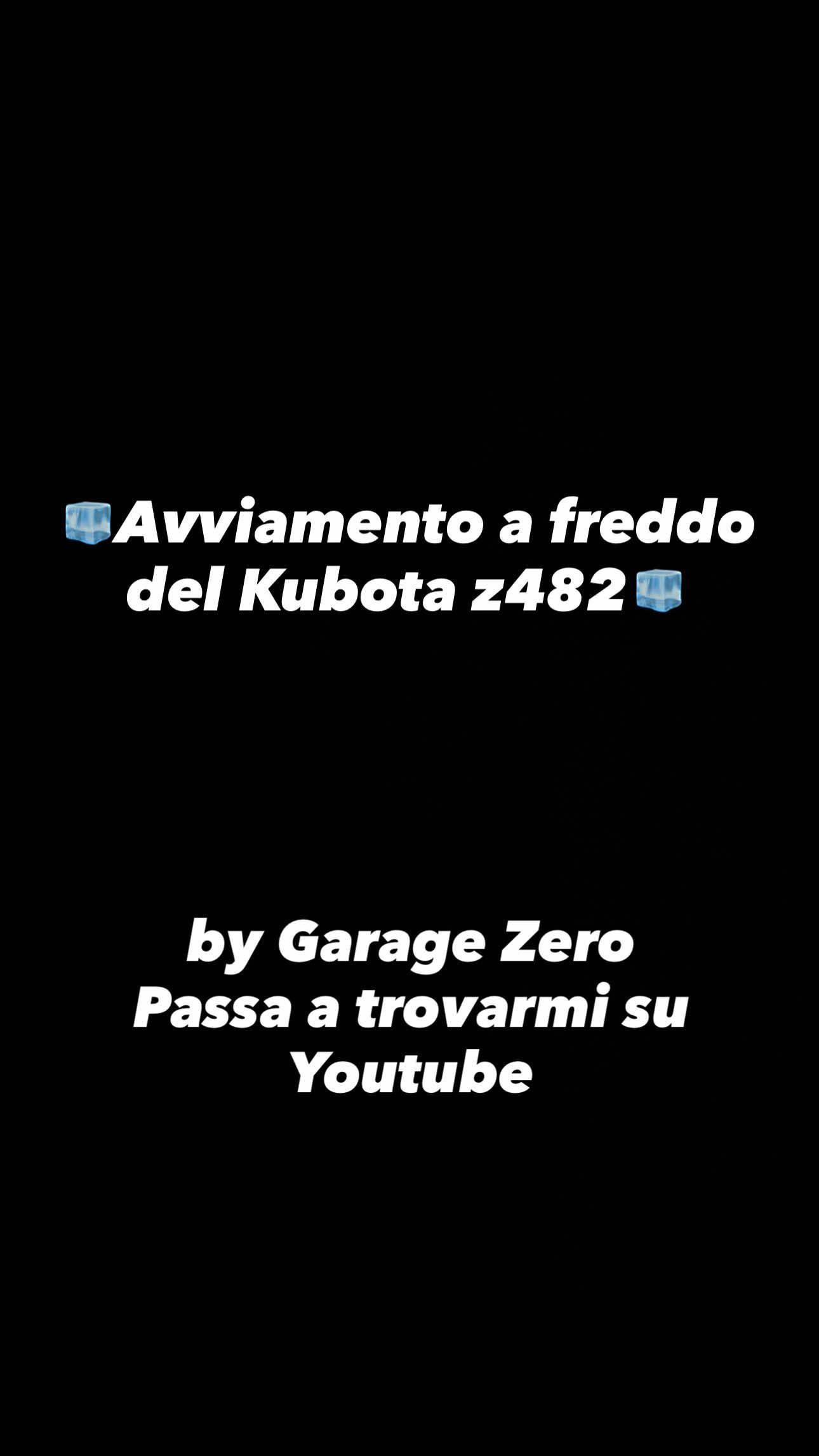 🧊Avviamento a freddo del Kubota z482🧊 #aixam #minicar #macchinetta #garagezeroyt 