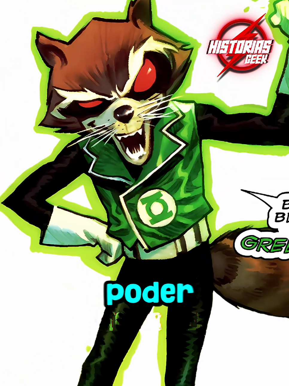 O Rocket se Tornou um Lanterna Verde!!😱🔥 #greenlantern #rocketraccoon #hq #dc #dccomics 