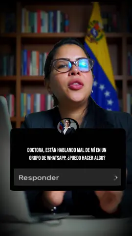 Difamación por WhatsApp: ¡Es un delito con cárcel! | abogada mayra casas 👇 Si necesitas ayuda en estos casos Escríbeme al DM #mayracasas . . #Difamacion #DelitosInformaticos #LeyVsChismes #RedesSociales #WhatsApp #ReputacionOnline #CodigoPenalVenezolano #AbogadaEnVenezuela #Caracas . hablan mal de mi en un grupo de whatsapp, me difaman por redes sociales, delito de difamación en venezuela, puedo demandar por chismes, artículo 442 código penal venezuela, abogado para difamación, escarnio público en redes, consecuencias legales de chismes