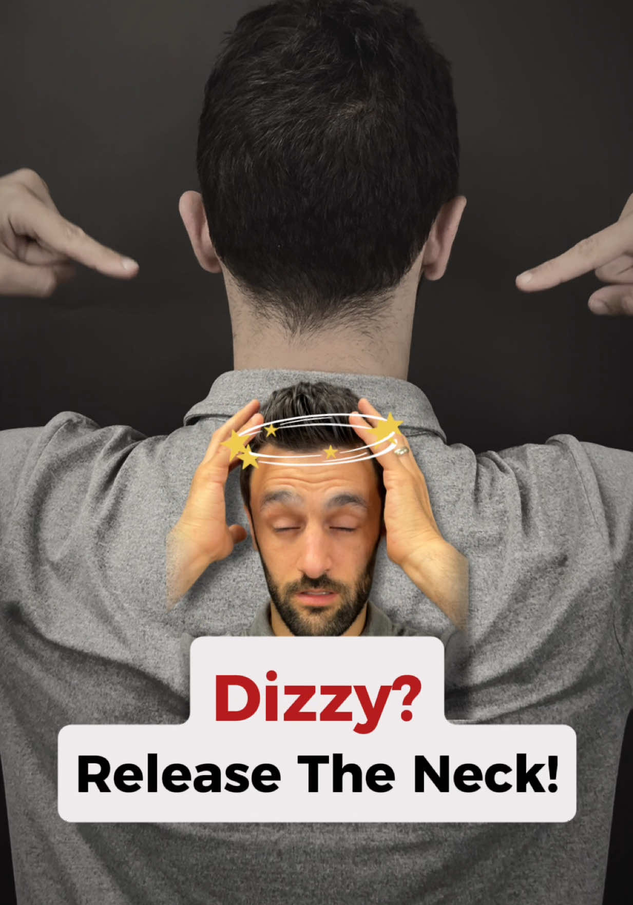 Feeling dizzy or tense in your neck? You might be missing the real reason why stretching alone isn’t fixing it. When your neck gets irritated or injured, your nervous system locks it down for protection, making those muscles feel tight and guarded. That’s why simple stretches often don’t work. You have to calm the system, not just the muscle. 👉 Trick #1: Autonomic inhibition Resist your head going back and to the side for about 10 seconds, then gently stretch forward and to the opposite side. Do this on both sides. This pre-fatigues the muscles your body’s using to guard, helping you get a deeper, safer stretch. 👉 Trick #2: Reciprocal inhibition Look down and forward, then press your forehead lightly into your hand—just enough to feel your neck muscles work. As the front of your neck contracts, the back automatically releases. That’s your nervous system doing the work for you. This helps to reset how your brain and body communicate. Once the nervous system feels safe, your muscles finally relax, and your dizziness can start to ease. Try these before stretching your neck and notice how much lighter your head feels after! #neckpain #dizziness #vestibularrehab     