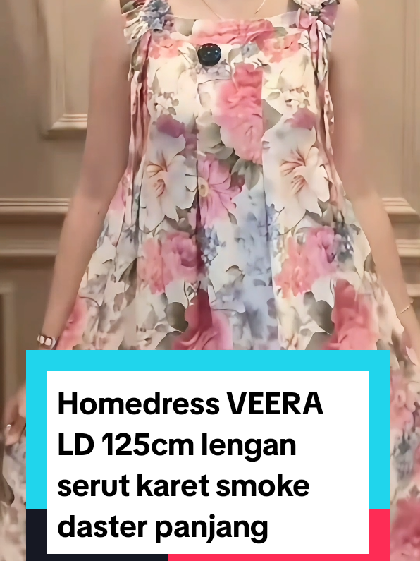 Homedress VEERA LD 125cm lengan serut karet smoke daster panjang  #daster #dasterviral #dastermurah #dasterkekinian #bismillahfyp 