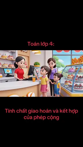 Làm video AI trong bài:  Toán lớp 4: Tính chất giao hoán và kết hợp của phép cộng. 