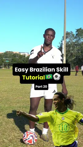 Easy Ronaldinho Brazilian Football Skill Tutorial⚽️✅ SAVE this to try later!! #fyp #Soccer #football #tutorial #skill 