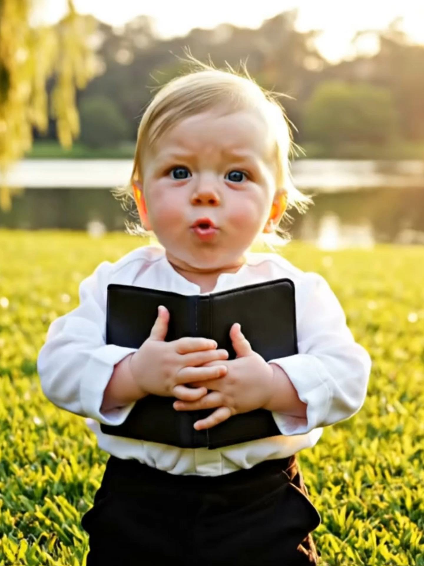 A luz de Deus Brilha mais que tudo!!! #benção #oração #criança #Deus #veo3